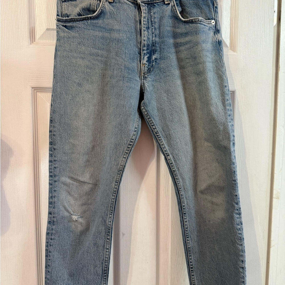 Zara Light Blue Straight Jeans